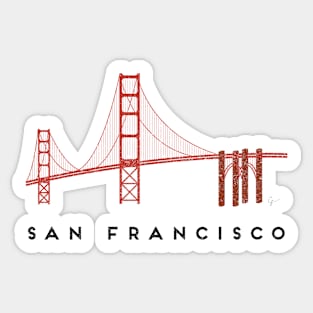 Golden Gate Bridge 2, San Francisco, California Sticker